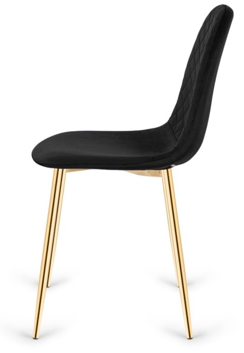 Krzesło tapicerowane CARO VELVET BLACK GOLD II GATUNEK Krzesło tapicerowane CARO VELVET BLACK GOLD II GATUNEK