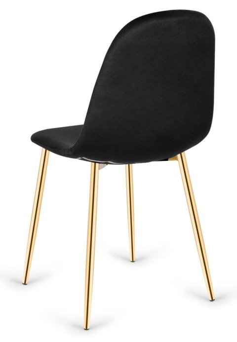Krzesło tapicerowane CARO VELVET BLACK GOLD II GATUNEK Krzesło tapicerowane CARO VELVET BLACK GOLD II GATUNEK