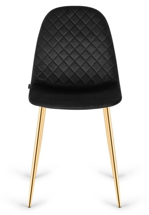 Krzesło tapicerowane CARO VELVET BLACK GOLD Krzesło tapicerowane CARO VELVET BLACK GOLD