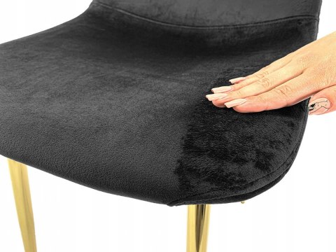 Krzesło tapicerowane CARO VELVET BLACK GOLD Krzesło tapicerowane CARO VELVET BLACK GOLD