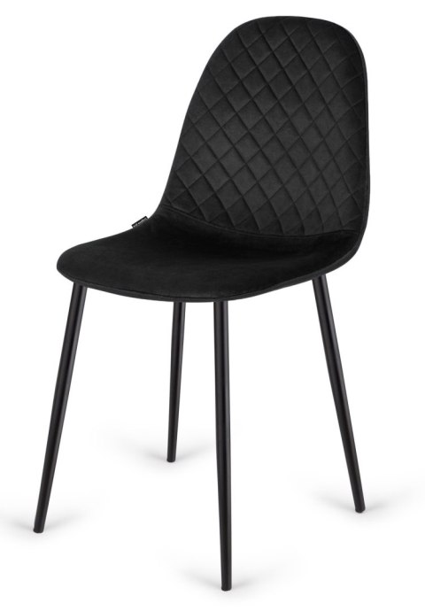 Krzesło tapicerowane CARO VELVET BLACK Krzesło tapicerowane CARO VELVET BLACK