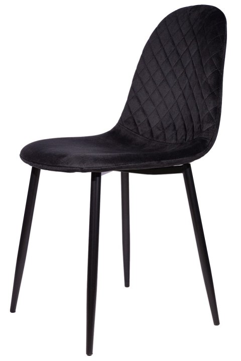 Krzesło tapicerowane CARO VELVET BLACK Krzesło tapicerowane CARO VELVET BLACK
