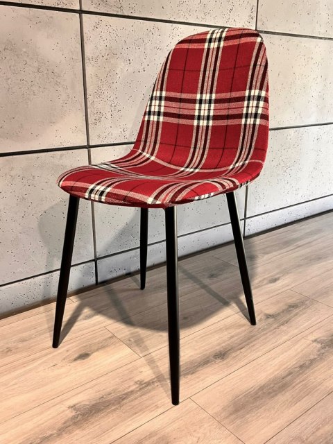 Krzesło tapicerowane GIULIA SCOTLAND RED Krzesło tapicerowane GIULIA SCOTLAND RED