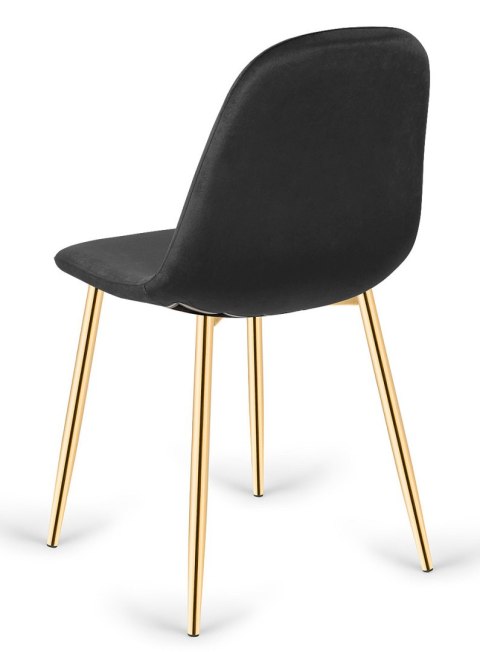 Krzesło tapicerowane GIULIA VELVET BLACK GOLD Krzesło tapicerowane GIULIA VELVET BLACK GOLD