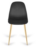Krzesło tapicerowane GIULIA VELVET BLACK GOLD