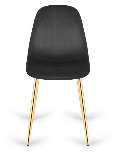 Krzesło tapicerowane GIULIA VELVET BLACK GOLD Krzesło tapicerowane GIULIA VELVET BLACK GOLD