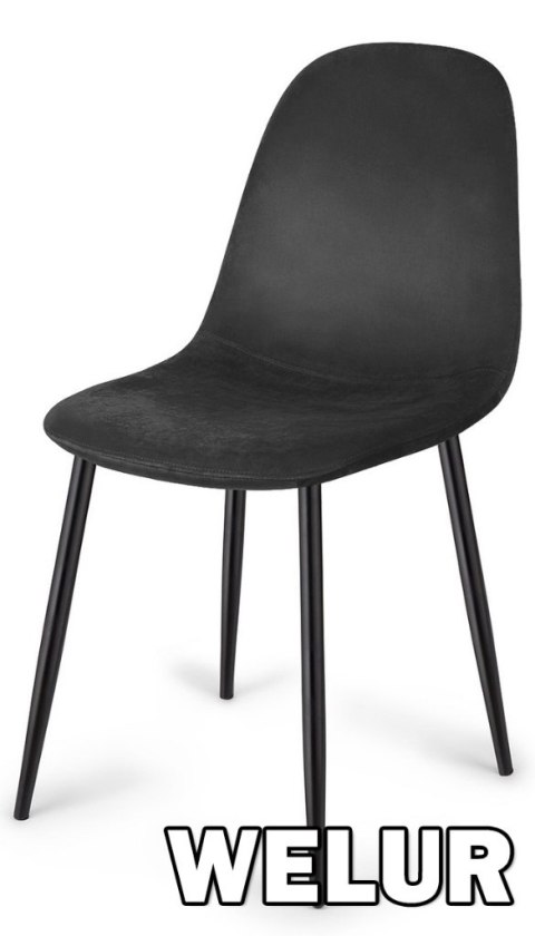 Krzesło tapicerowane GIULIA VELVET BLACK II GATUNEK Krzesło tapicerowane GIULIA VELVET BLACK II GATUNEK