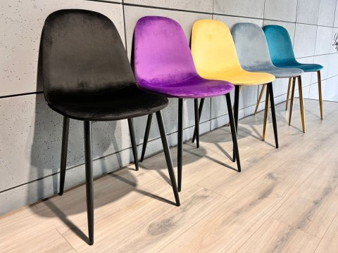 Krzesło tapicerowane GIULIA VELVET BLACK II GATUNEK Krzesło tapicerowane GIULIA VELVET BLACK II GATUNEK