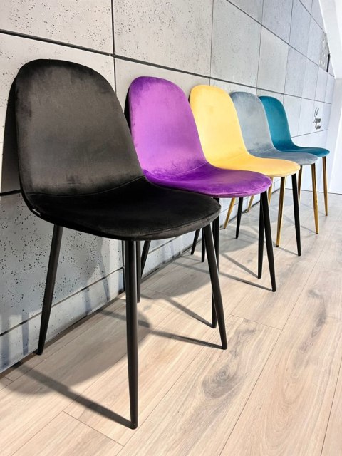 Krzesło tapicerowane GIULIA VELVET BLACK II GATUNEK Krzesło tapicerowane GIULIA VELVET BLACK II GATUNEK