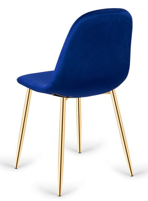 Krzesło tapicerowane GIULIA VELVET BLUE GOLD Krzesło tapicerowane GIULIA VELVET BLUE GOLD