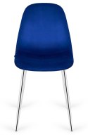 Krzesło tapicerowane GIULIA VELVET BLUE SILVER