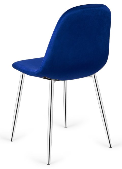 Krzesło tapicerowane GIULIA VELVET BLUE SILVER Krzesło tapicerowane GIULIA VELVET BLUE SILVER