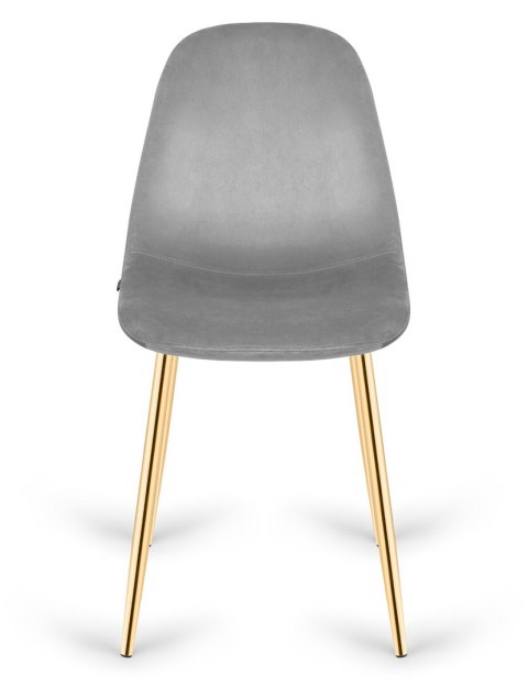 Krzesło tapicerowane GIULIA VELVET GREY GOLD Krzesło tapicerowane GIULIA VELVET GREY GOLD