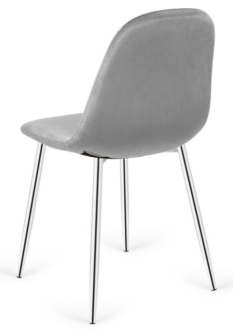 Krzesło tapicerowane GIULIA VELVET GREY SILVER Krzesło tapicerowane GIULIA VELVET GREY SILVER