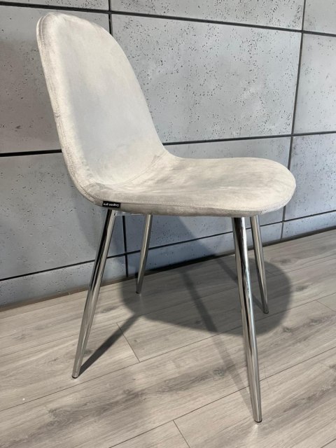 Krzesło tapicerowane GIULIA VELVET GREY SILVER Krzesło tapicerowane GIULIA VELVET GREY SILVER