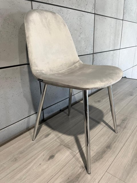 Krzesło tapicerowane GIULIA VELVET GREY SILVER Krzesło tapicerowane GIULIA VELVET GREY SILVER