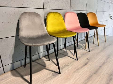 Krzesło tapicerowane GIULIA VELVET GREY Krzesło tapicerowane GIULIA VELVET GREY