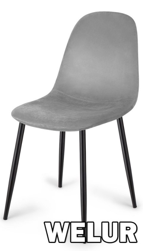Krzesło tapicerowane GIULIA VELVET GREY Krzesło tapicerowane GIULIA VELVET GREY