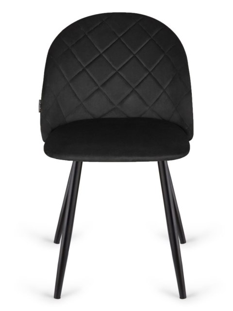 Krzesło tapicerowane GLORIA DIAMOND BLACK VELVET Krzesło tapicerowane GLORIA DIAMOND BLACK VELVET