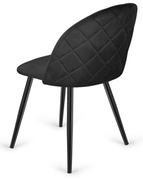Krzesło tapicerowane GLORIA DIAMOND BLACK VELVET Krzesło tapicerowane GLORIA DIAMOND BLACK VELVET