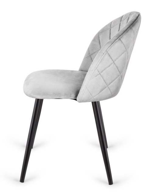 Krzesło tapicerowane GLORIA DIAMOND GREY VELVET Krzesło tapicerowane GLORIA DIAMOND GREY VELVET