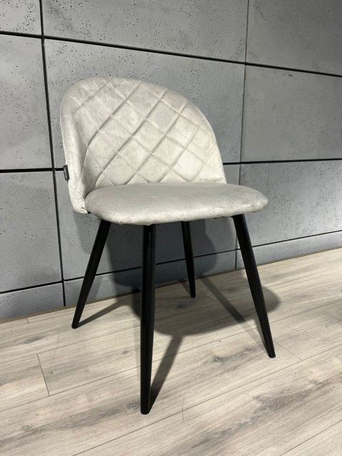 Krzesło tapicerowane GLORIA DIAMOND GREY VELVET Krzesło tapicerowane GLORIA DIAMOND GREY VELVET