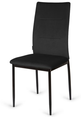 Krzesło tapicerowane VALVA DUO BLACK VELVET