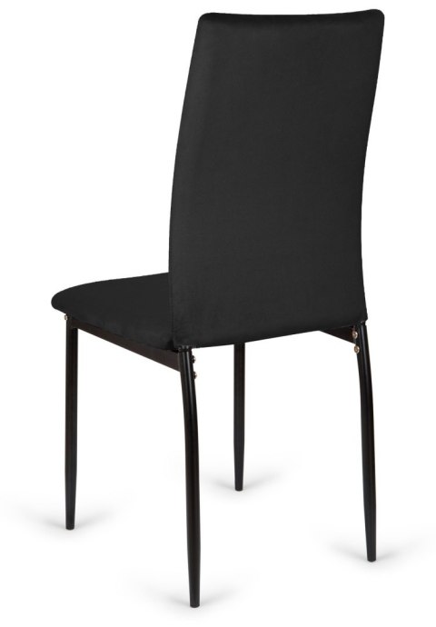 Krzesło tapicerowane VALVA DUO BLACK VELVET Krzesło tapicerowane VALVA DUO BLACK VELVET