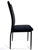 Krzesło tapicerowane VALVA DUO BLACK VELVET
