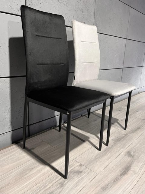 Krzesło tapicerowane VALVA DUO BLACK VELVET Krzesło tapicerowane VALVA DUO BLACK VELVET