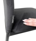 Krzesło tapicerowane VALVA DUO BLACK VELVET