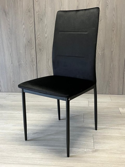 Krzesło tapicerowane VALVA DUO BLACK VELVET Krzesło tapicerowane VALVA DUO BLACK VELVET