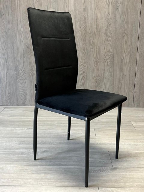 Krzesło tapicerowane VALVA DUO BLACK VELVET Krzesło tapicerowane VALVA DUO BLACK VELVET
