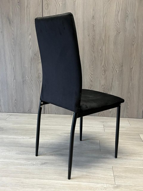 Krzesło tapicerowane VALVA DUO BLACK VELVET Krzesło tapicerowane VALVA DUO BLACK VELVET
