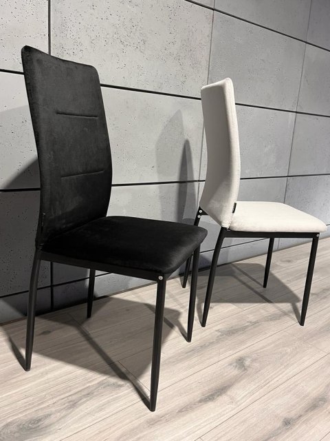 Krzesło tapicerowane VALVA DUO BLACK VELVET Krzesło tapicerowane VALVA DUO BLACK VELVET