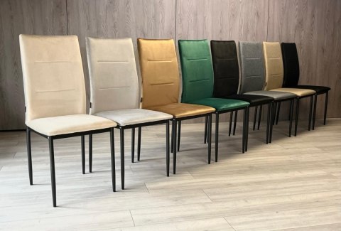 Krzesło tapicerowane VALVA DUO VELVET BEIGE Krzesło tapicerowane VALVA DUO VELVET BEIGE