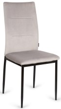Krzesło tapicerowane VALVA DUO VELVET GREY