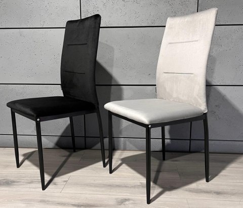 Krzesło tapicerowane VALVA DUO VELVET GREY Krzesło tapicerowane VALVA DUO VELVET GREY