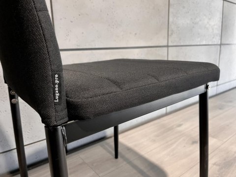 Krzesło tapicerowane VALVA LINE FABRIC BLACK OUTLET Krzesło tapicerowane VALVA LINE FABRIC BLACK OUTLET