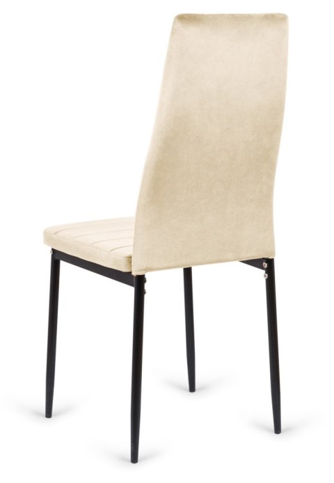 Krzesło tapicerowane VALVA LINE VELVET BEIGE Krzesło tapicerowane VALVA LINE VELVET BEIGE