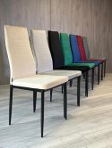 Krzesło tapicerowane VALVA LINE VELVET BEIGE