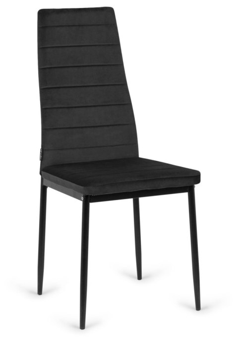 Krzesło tapicerowane VALVA LINE VELVET BLACK Krzesło tapicerowane VALVA LINE VELVET BLACK