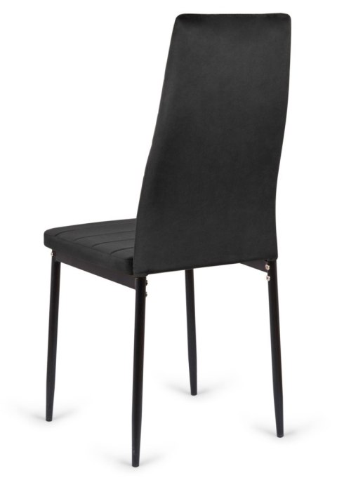Krzesło tapicerowane VALVA LINE VELVET BLACK Krzesło tapicerowane VALVA LINE VELVET BLACK