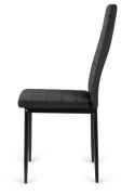 Krzesło tapicerowane VALVA LINE VELVET BLACK