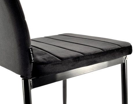 Krzesło tapicerowane VALVA LINE VELVET BLACK Krzesło tapicerowane VALVA LINE VELVET BLACK