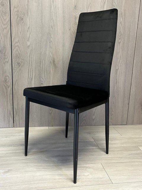 Krzesło tapicerowane VALVA LINE VELVET BLACK Krzesło tapicerowane VALVA LINE VELVET BLACK