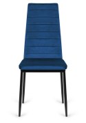 Krzesło tapicerowane VALVA LINE VELVET BLUE