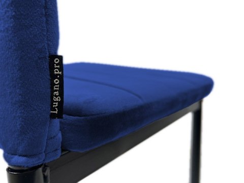 Krzesło tapicerowane VALVA LINE VELVET BLUE Krzesło tapicerowane VALVA LINE VELVET BLUE