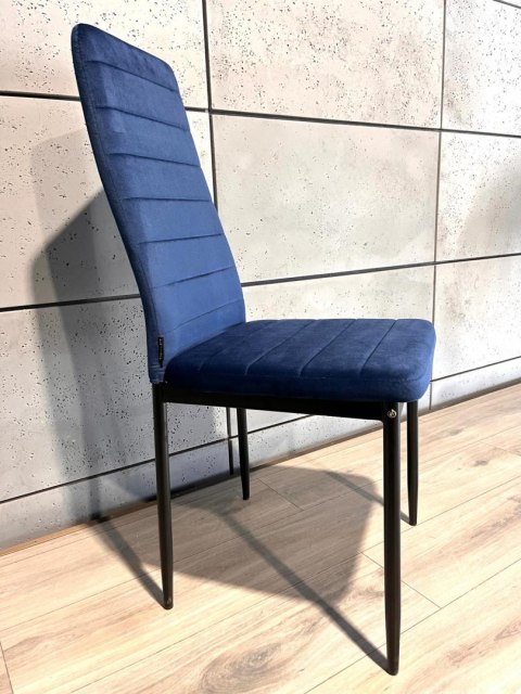 Krzesło tapicerowane VALVA LINE VELVET BLUE Krzesło tapicerowane VALVA LINE VELVET BLUE
