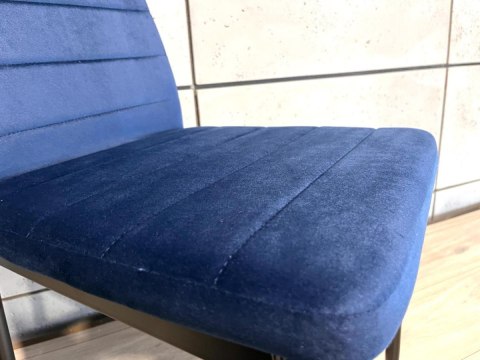 Krzesło tapicerowane VALVA LINE VELVET BLUE Krzesło tapicerowane VALVA LINE VELVET BLUE